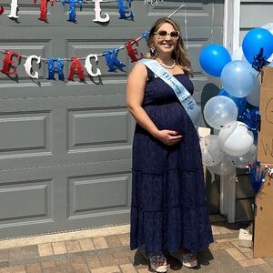 Lilly Pulitzer bump friendly maxi dress in true navy